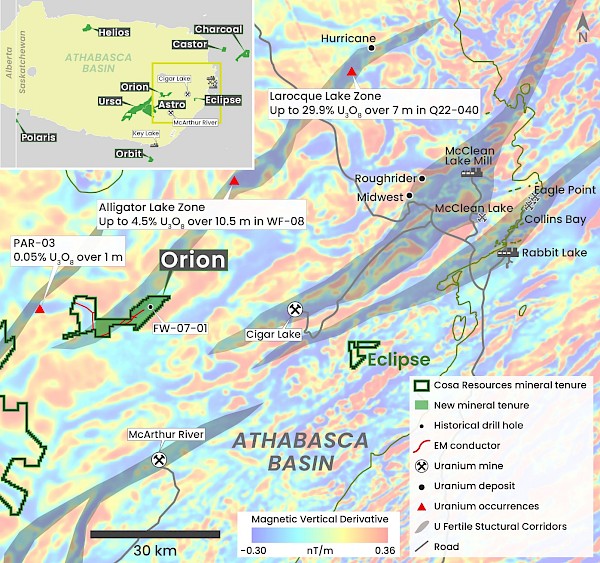 image003.600x0 is Cosa Resources Announces Expansion of its 100% Owned Orion Uranium Property in the Athabasca Basin, Saskatchewan